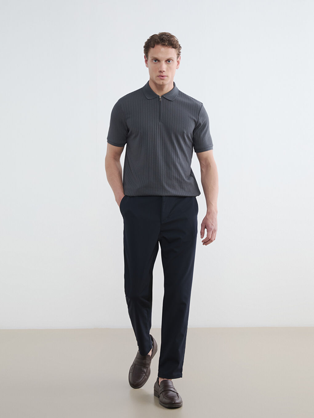 Lacivert Standart Kalıp Erkek Pantolon