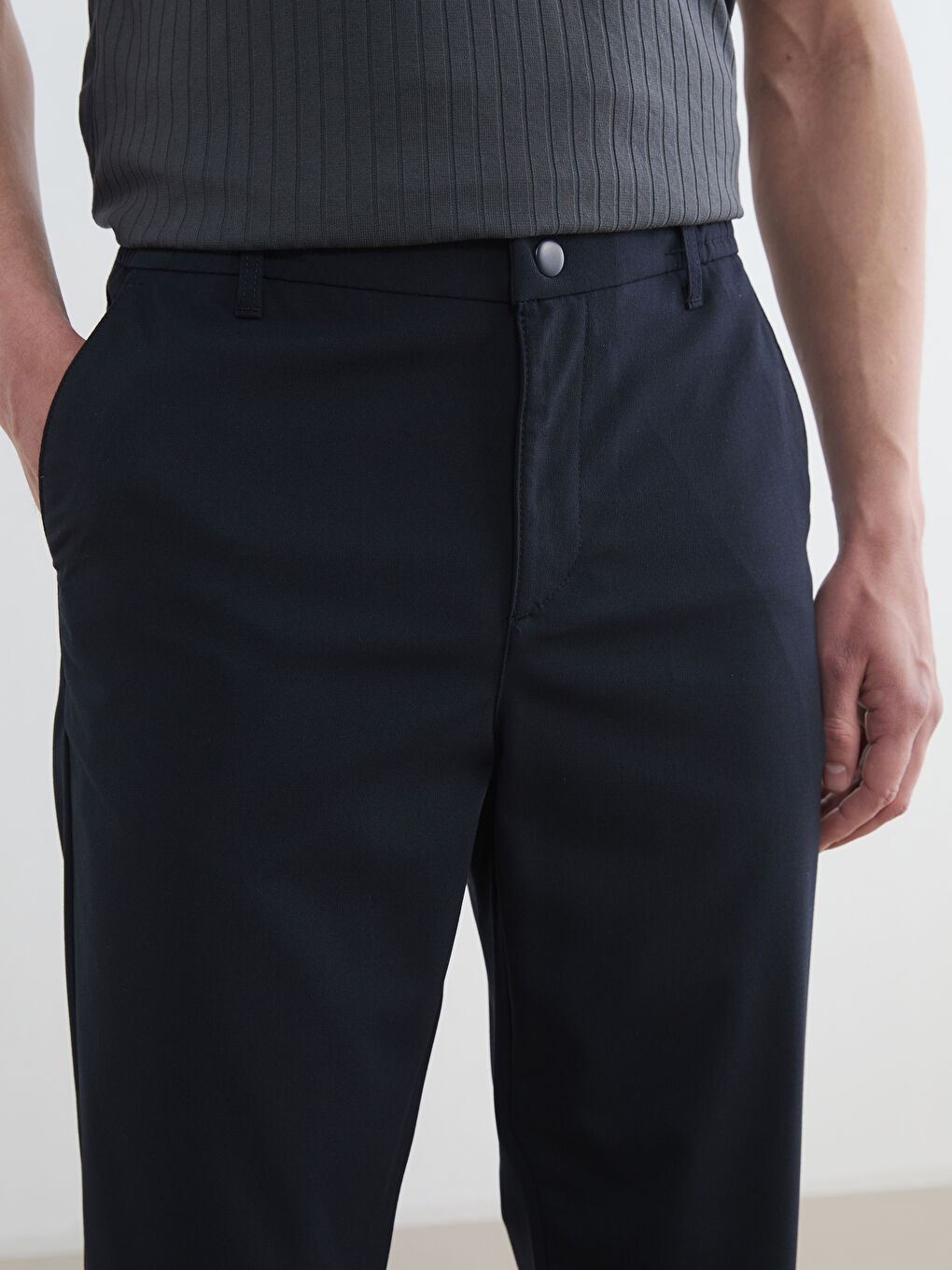Lacivert Standart Kalıp Erkek Pantolon-2