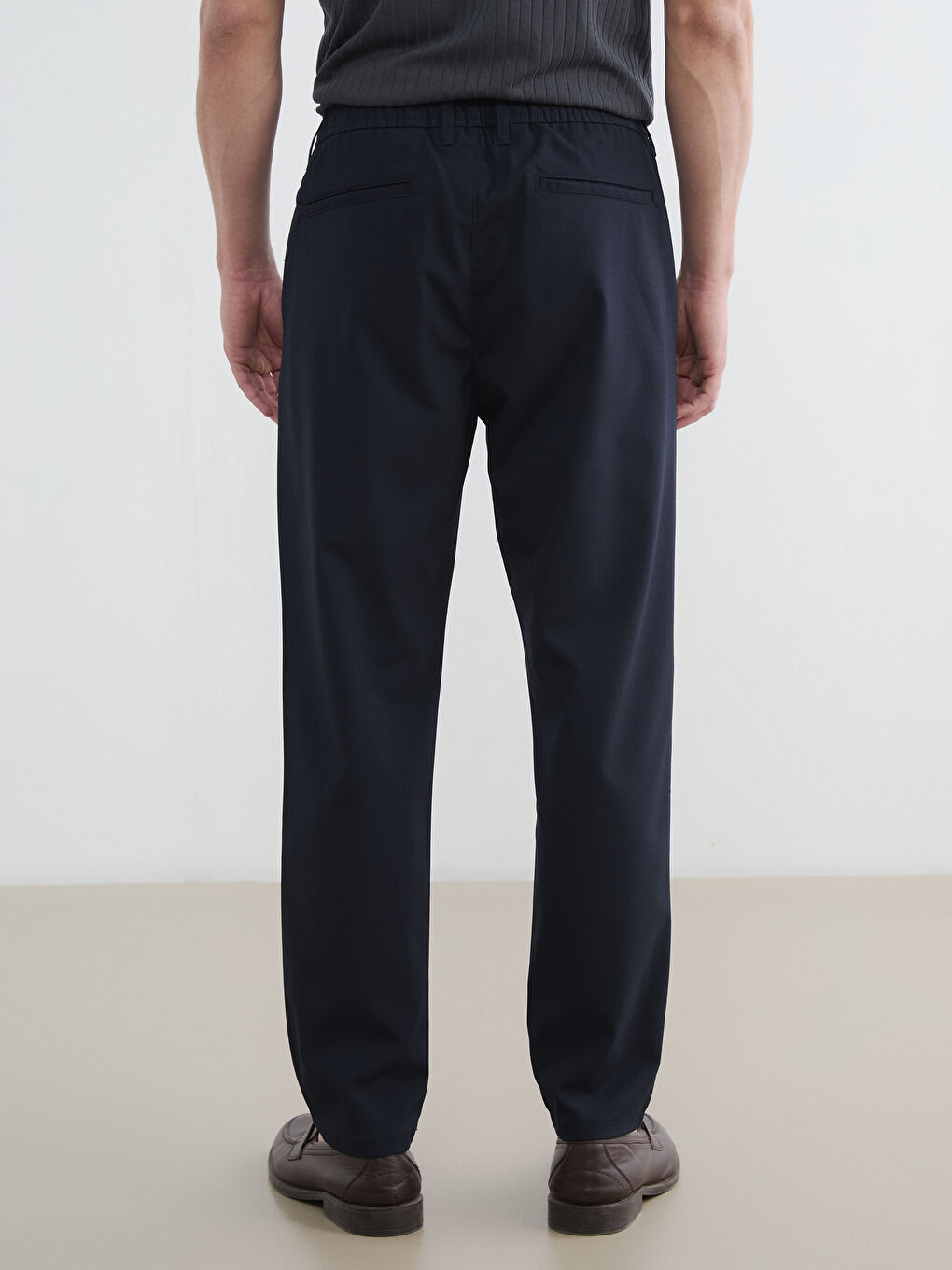 Lacivert Standart Kalıp Erkek Pantolon-3