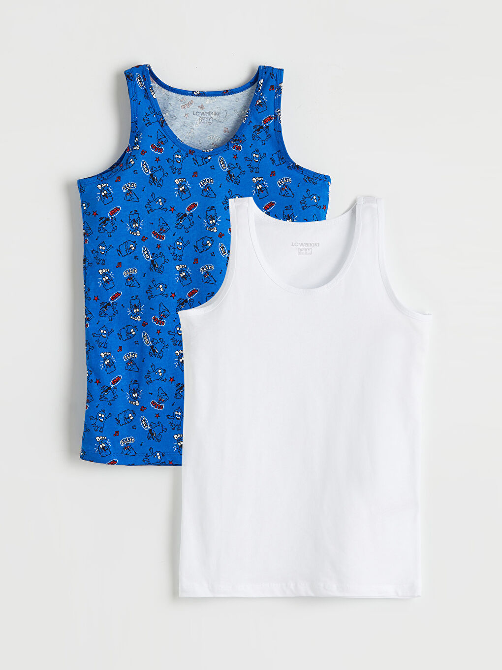 Mavi Bisiklet Yaka Erkek Çocuk Atlet 2'li