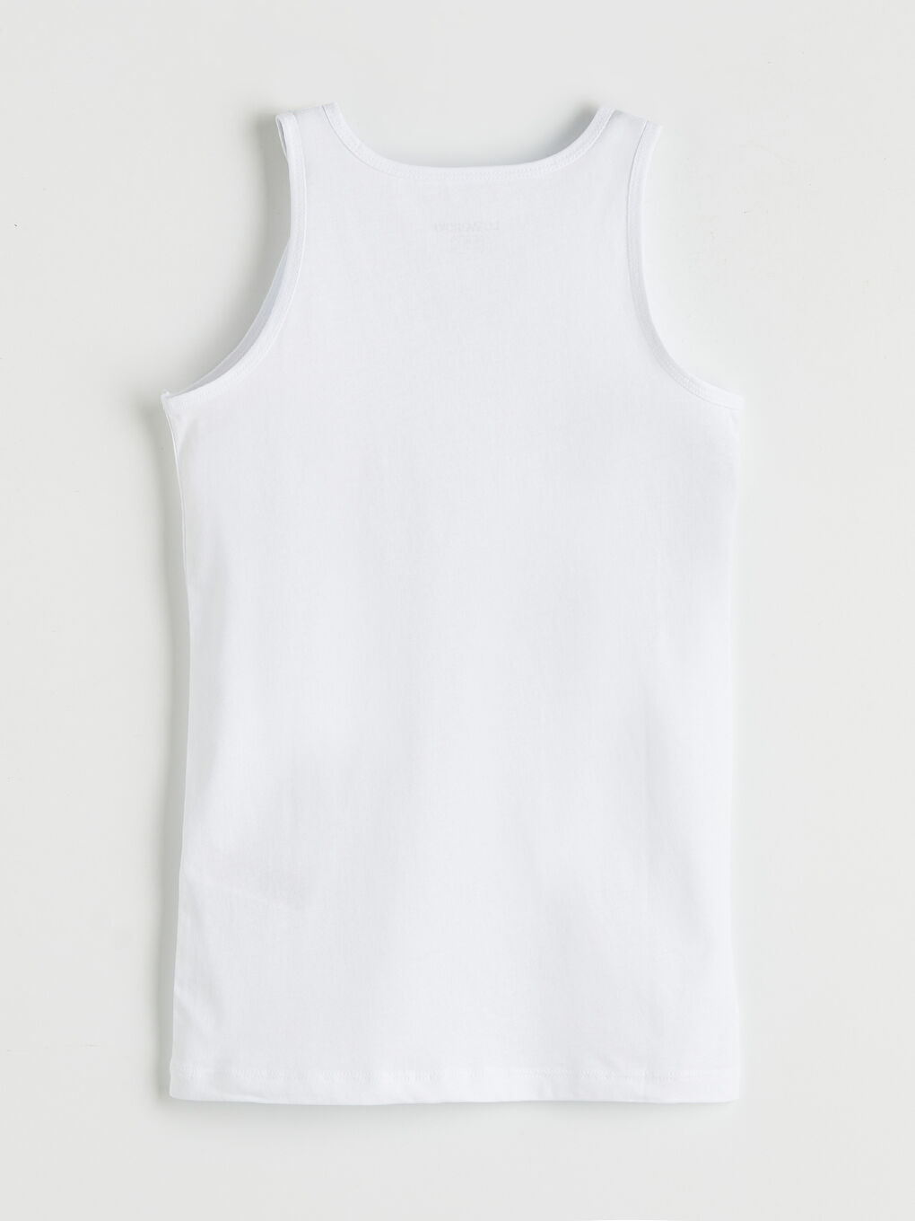 Beyaz Bisiklet Yaka Erkek Çocuk Atlet-1