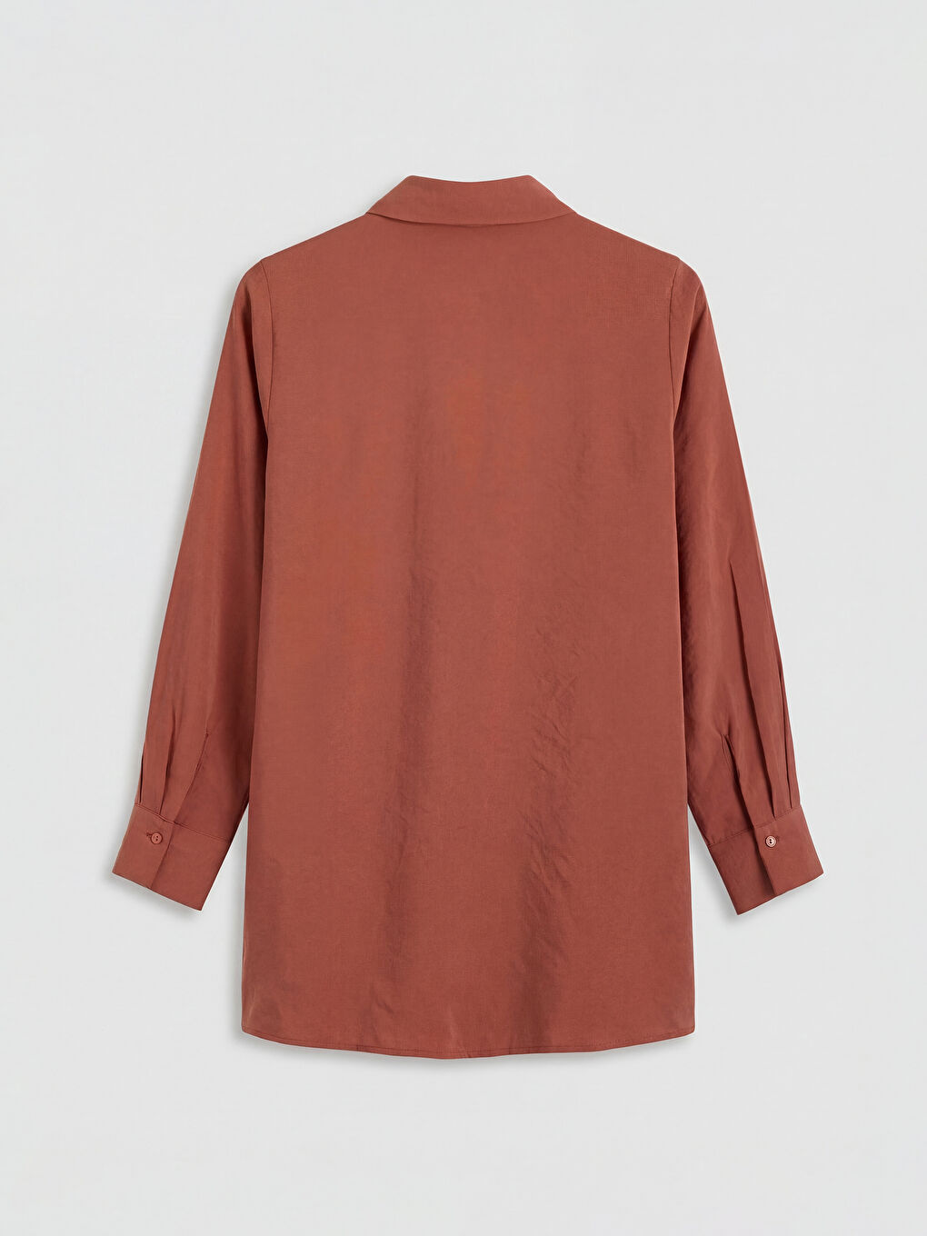 Turuncu Modal Karışımlı Kadın Gömlek Tunik-1