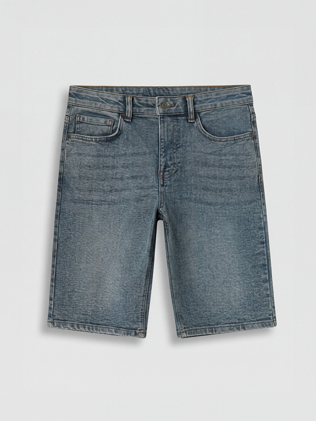 Slim Fit Men's Denim Shorts-4