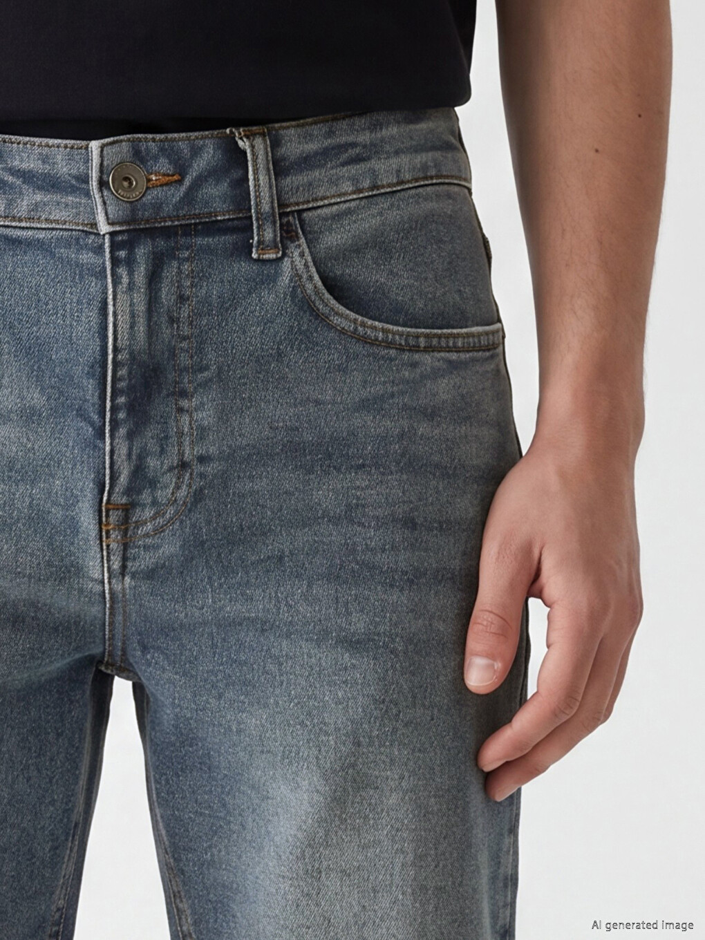 Slim Fit Men's Denim Shorts-1