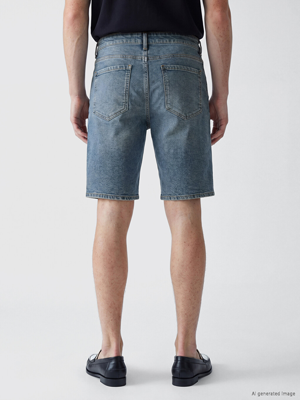 Slim Fit Men's Denim Shorts-3