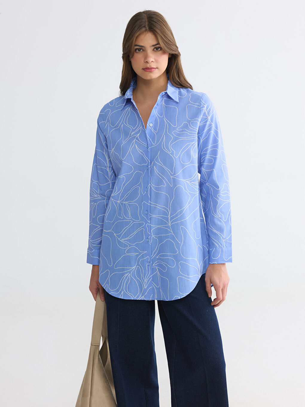 Patterned Women's Shirt Tunic