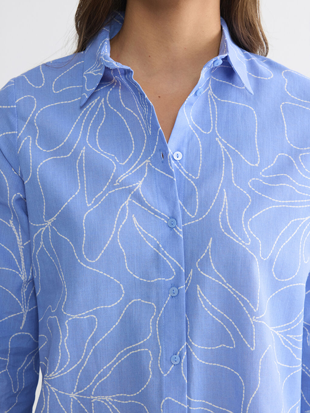 Patterned Women's Shirt Tunic-2