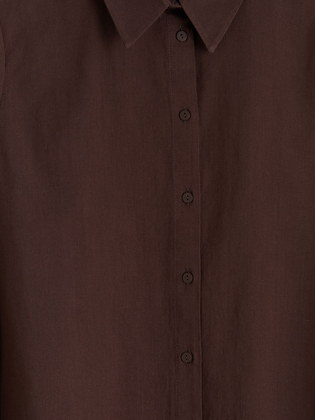 Kahverengi Regular Fit Kadın Gömlek Tunik-6