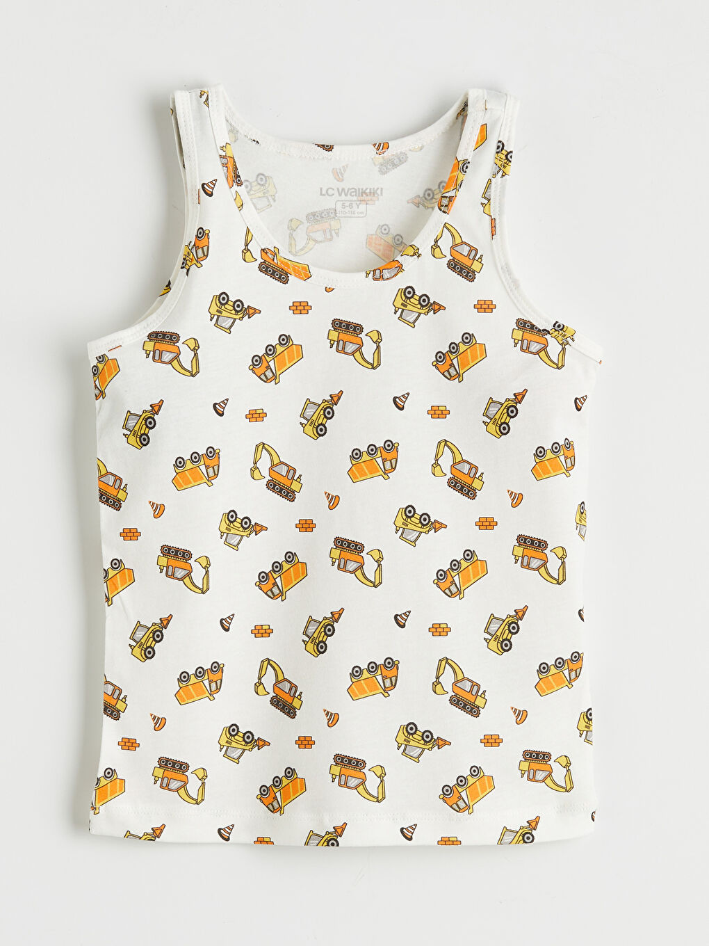 Ekru Bisiklet Yaka Erkek Çocuk Atlet 2'li-1