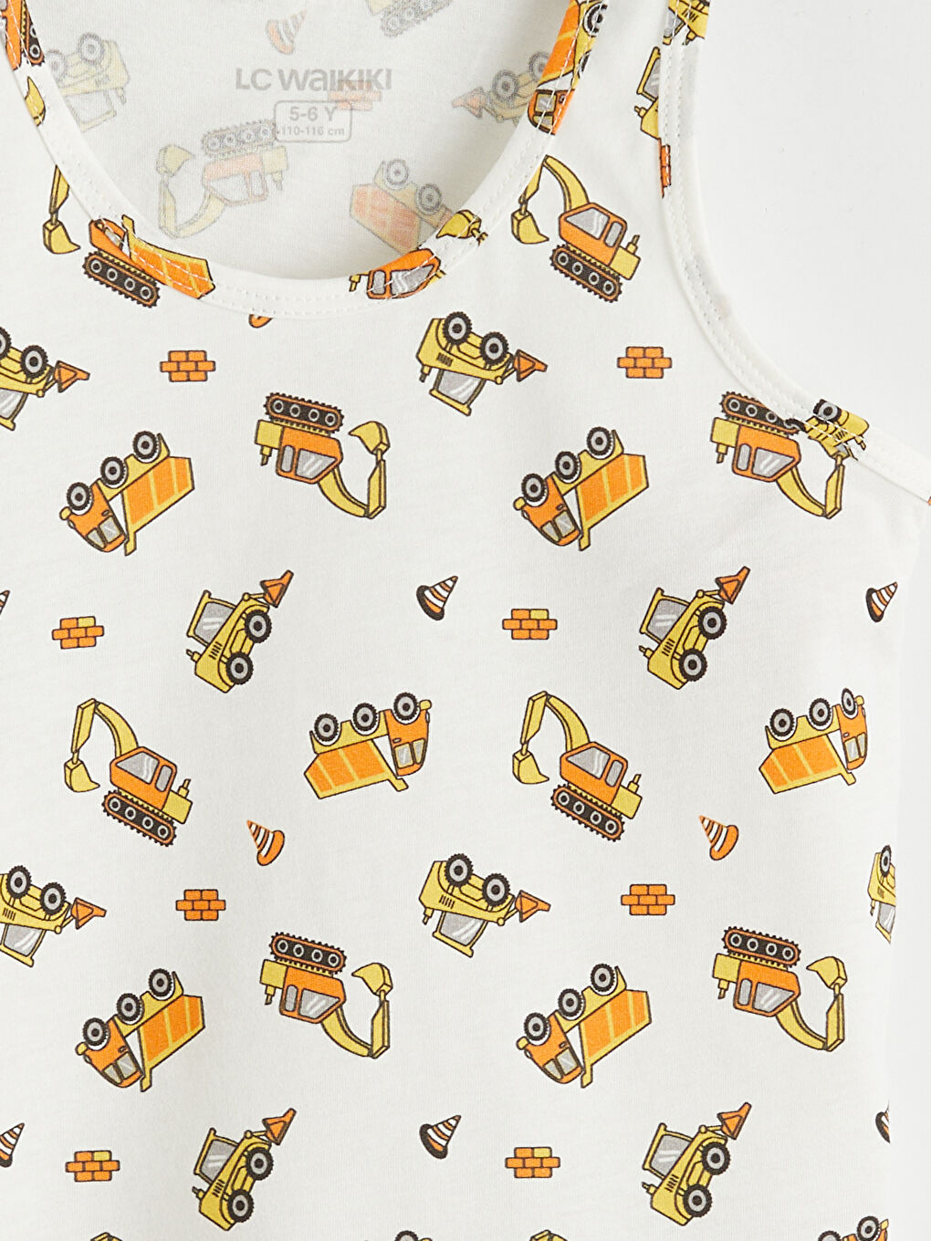 Ekru Bisiklet Yaka Erkek Çocuk Atlet 2'li-5