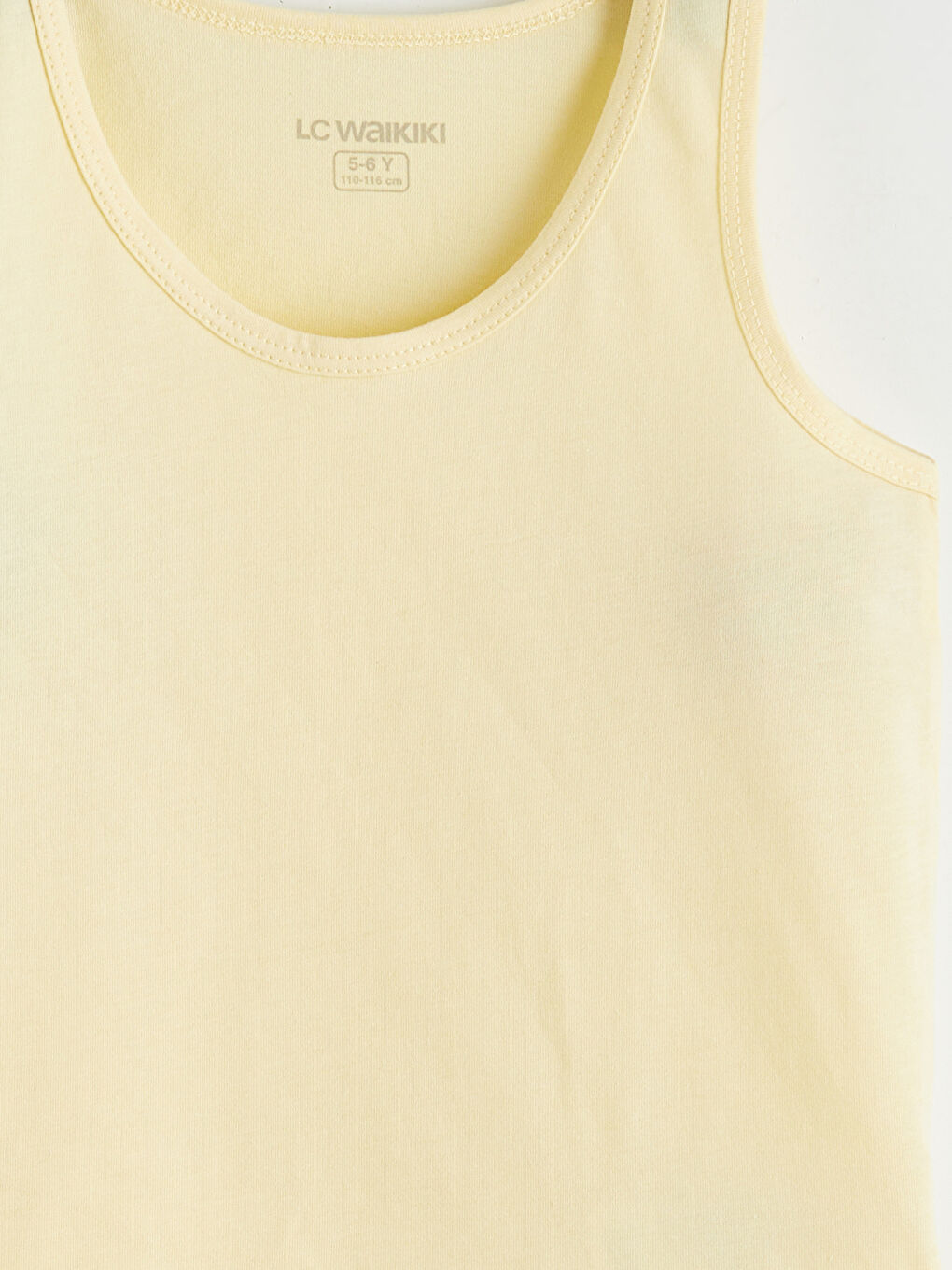 Ekru Bisiklet Yaka Erkek Çocuk Atlet 2'li-6