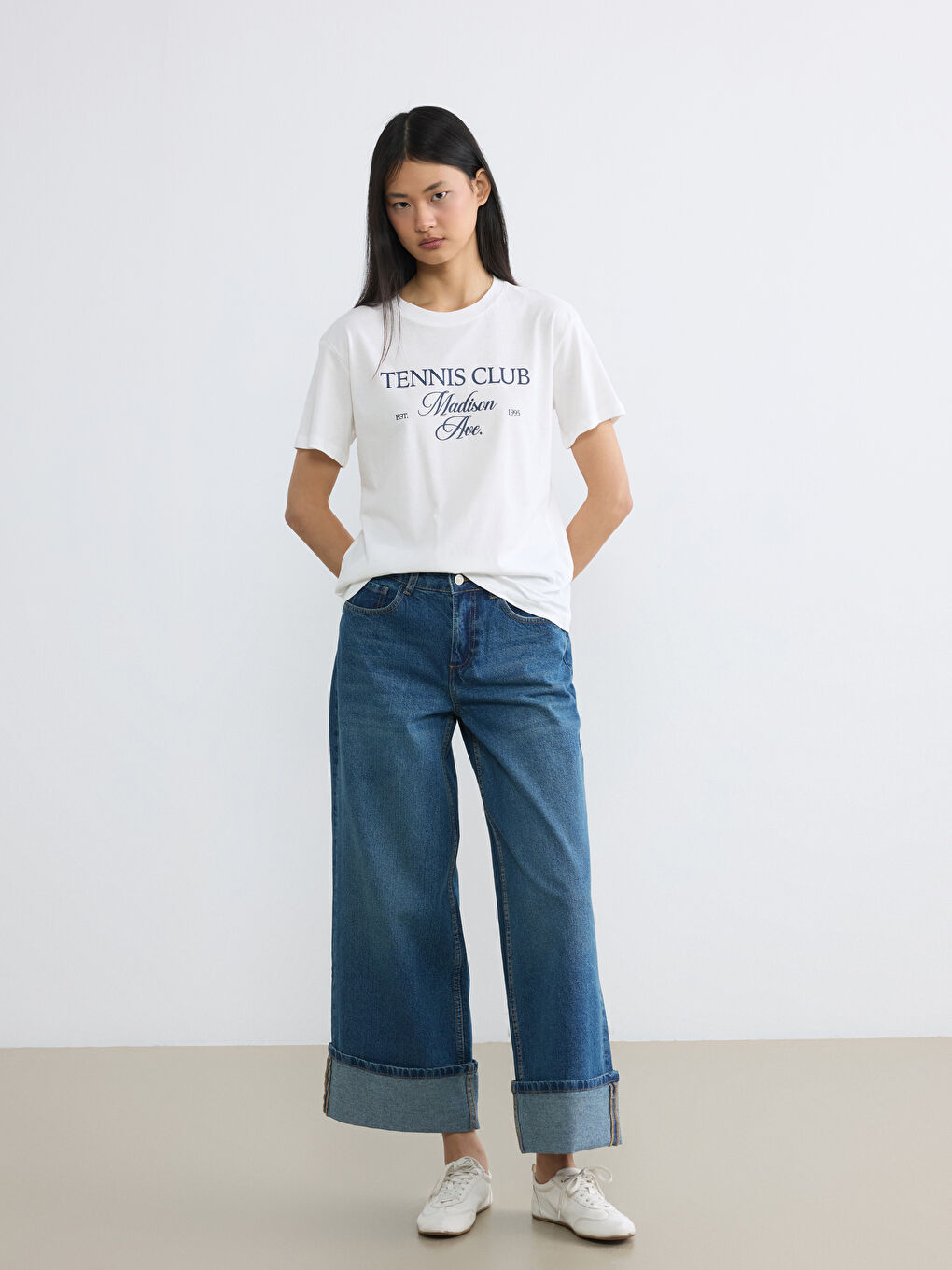 Женщины экрю Футболка-1