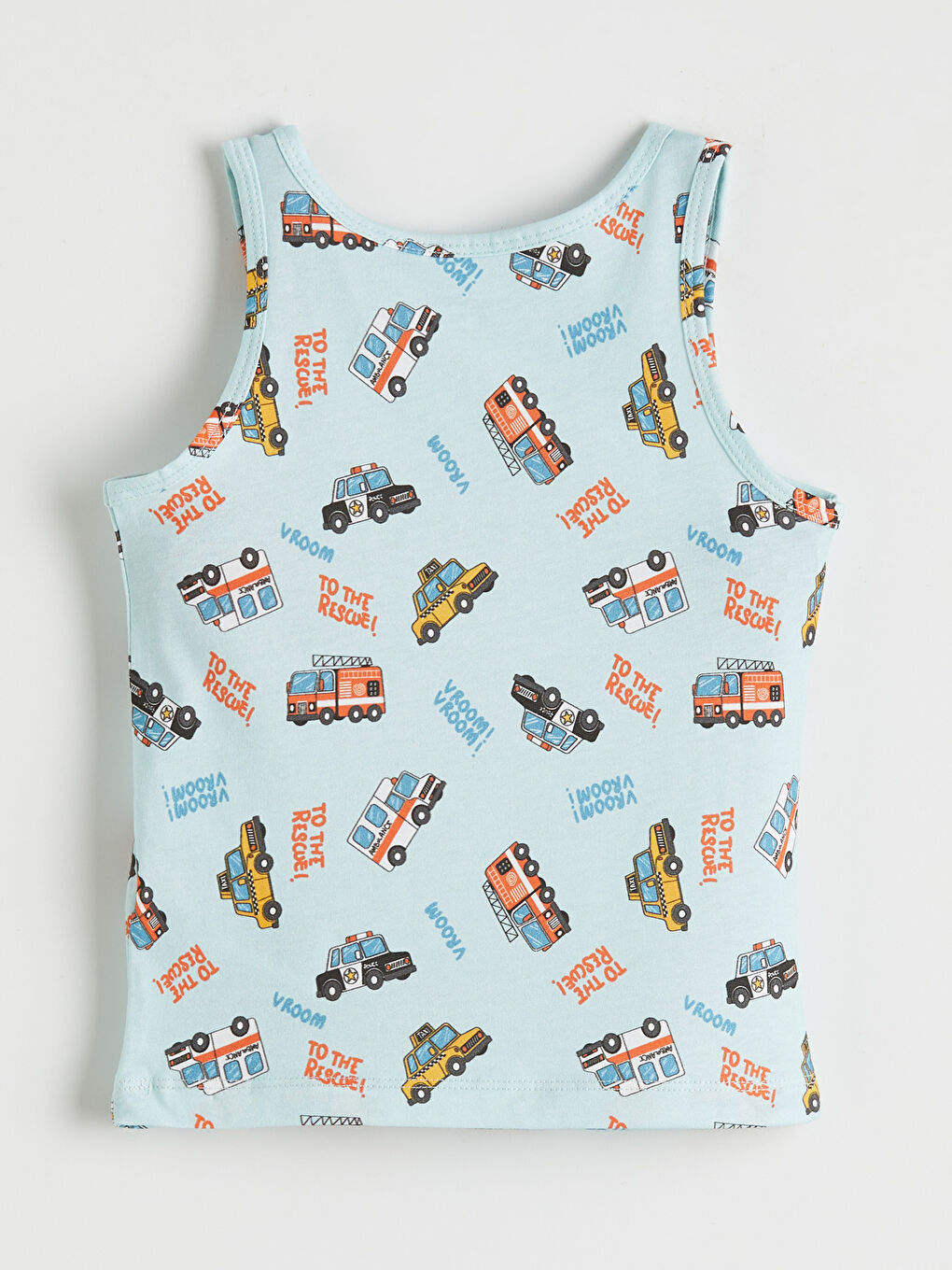 Mavi Erkek Çocuk Baskılı İç Giyim Atlet-1