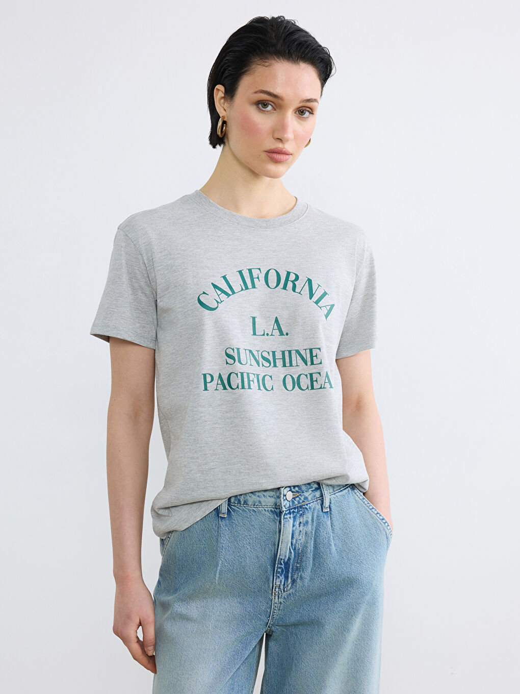 Әйелдер сұр Футболка