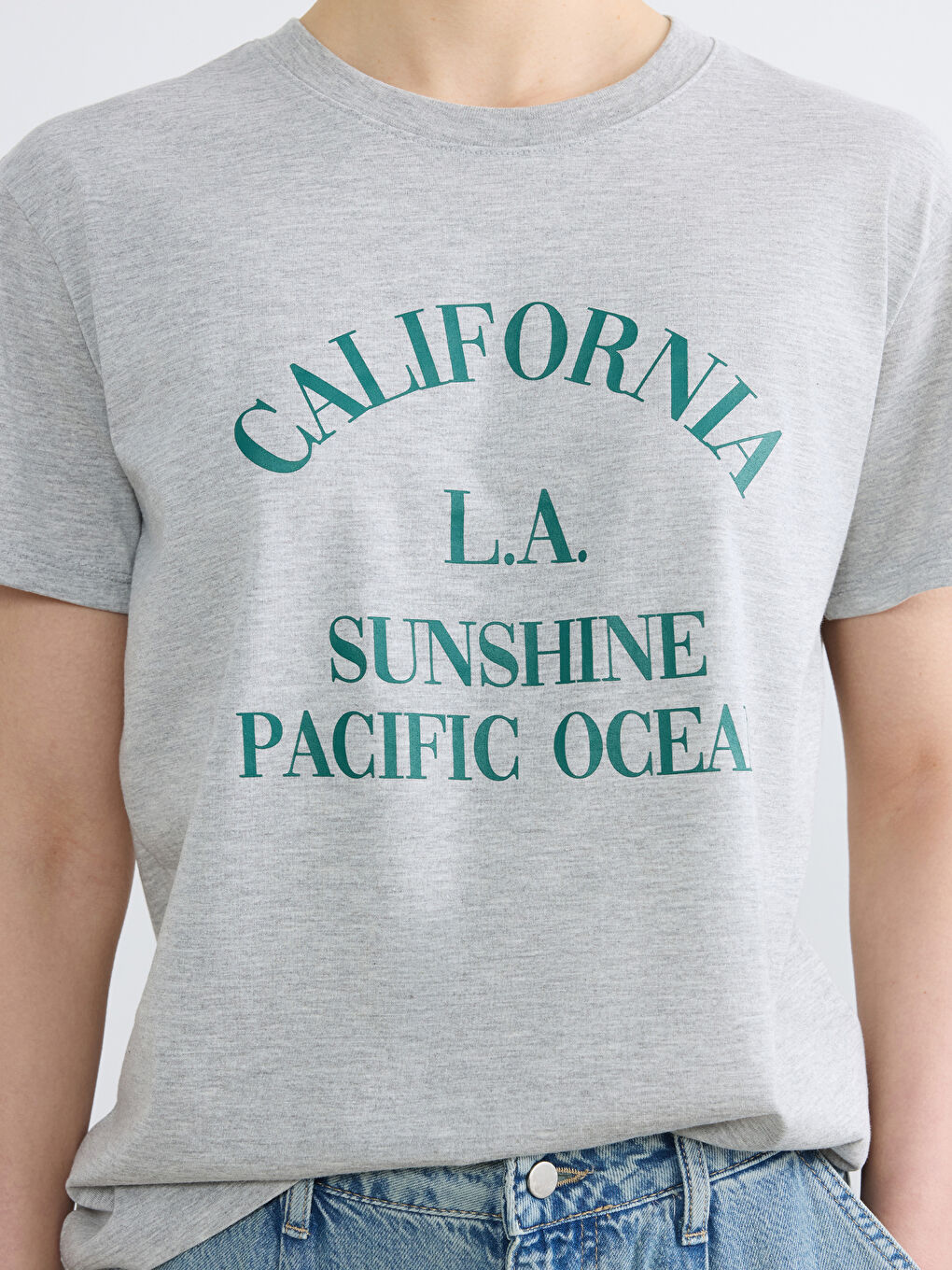 Әйелдер сұр Футболка-2