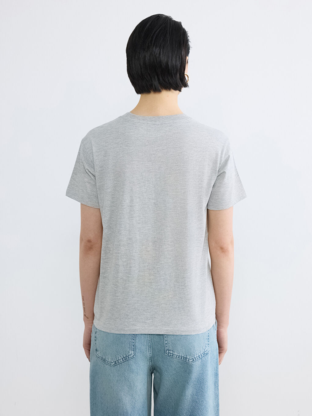 Әйелдер сұр Футболка-3