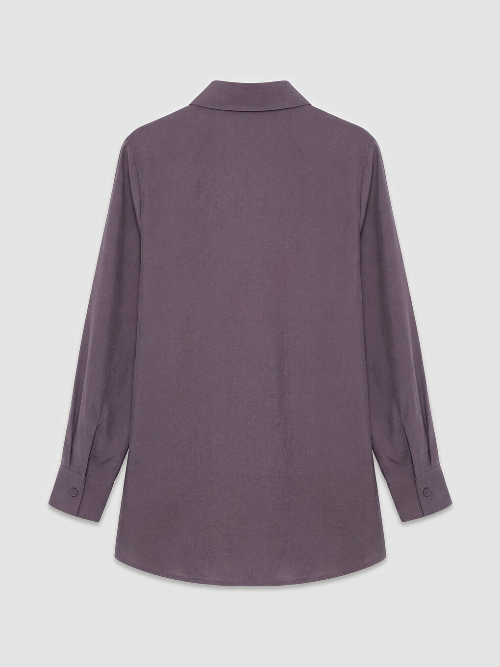 Mürdüm Asimetrik Bağlama Detaylı Kadın Gömlek Tunik-1