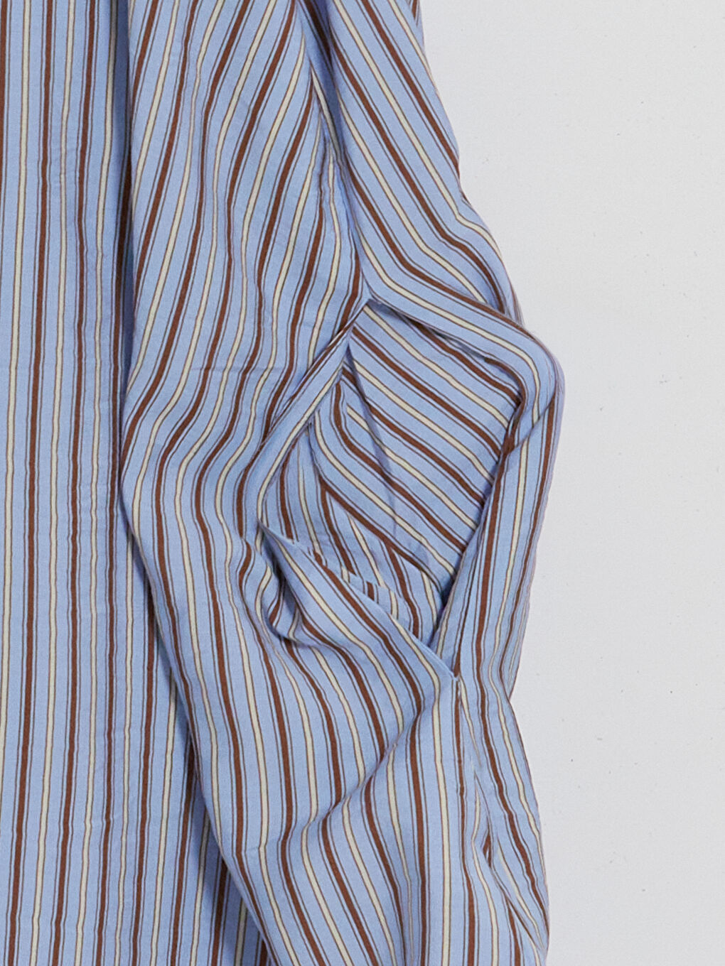 Mavi Çizgili Oversize Kadın Gömlek Tunik-7