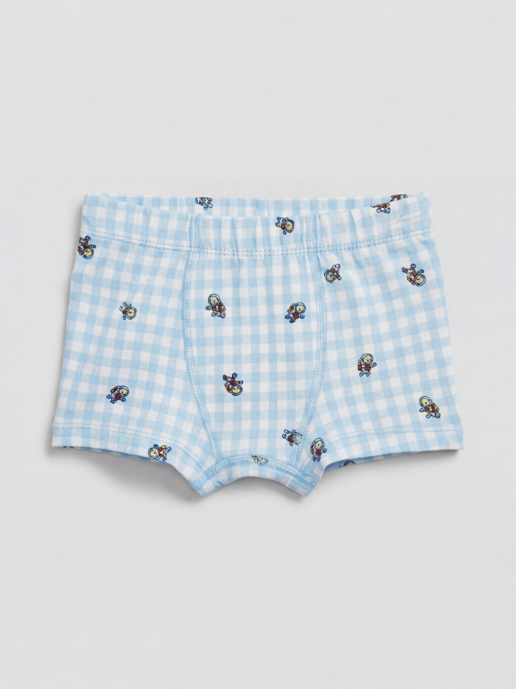 Mavi Ekose Erkek Çocuk Boxer