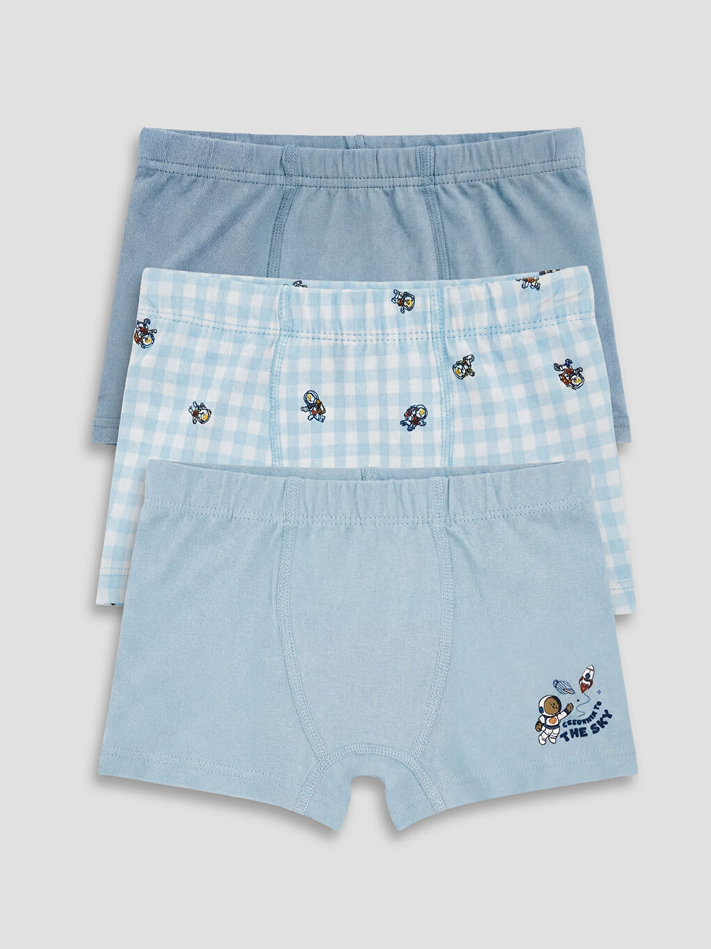 Mavi Erkek Çocuk 3'lü Boxer-1