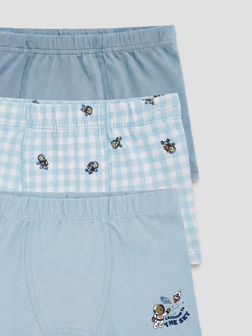 Mavi Erkek Çocuk 3'lü Boxer-2