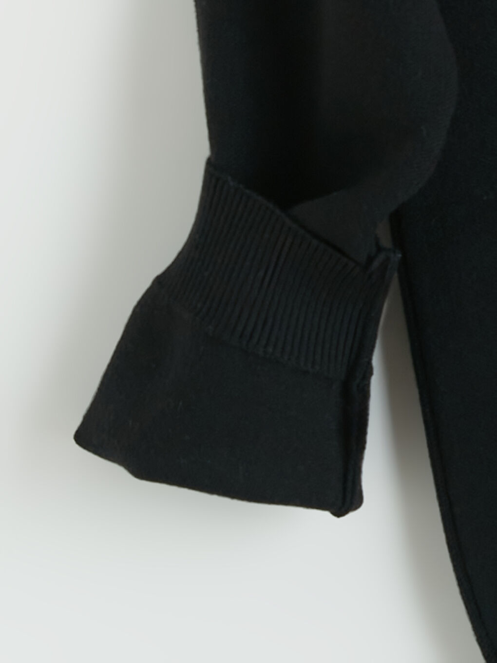 Siyah Bisiklet Yaka Erkek Triko Kazak-1