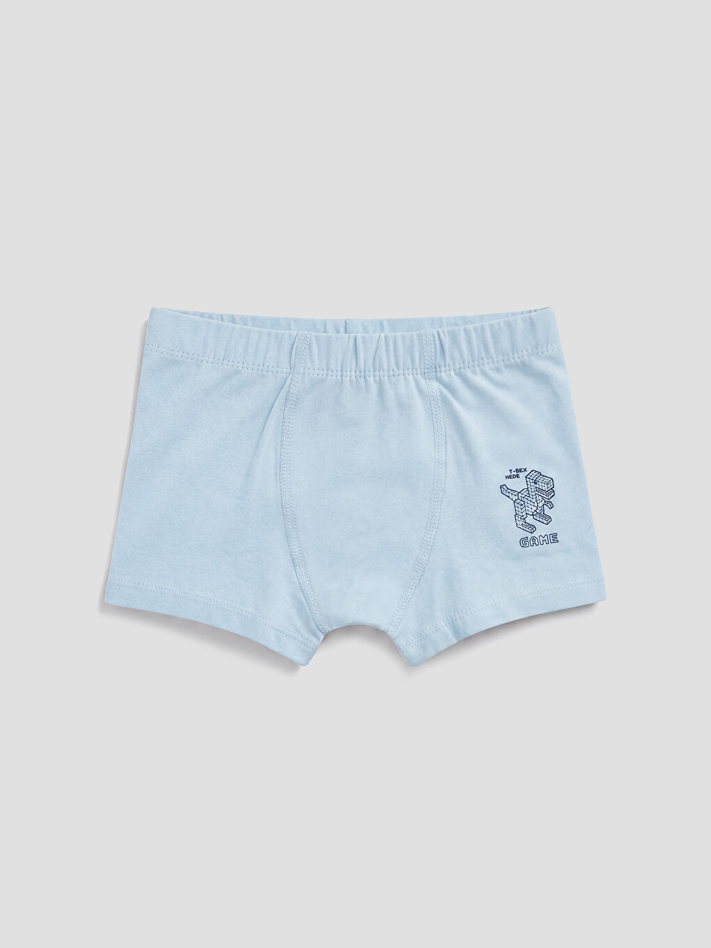 Mavi Baskılı Erkek Çocuk Boxer