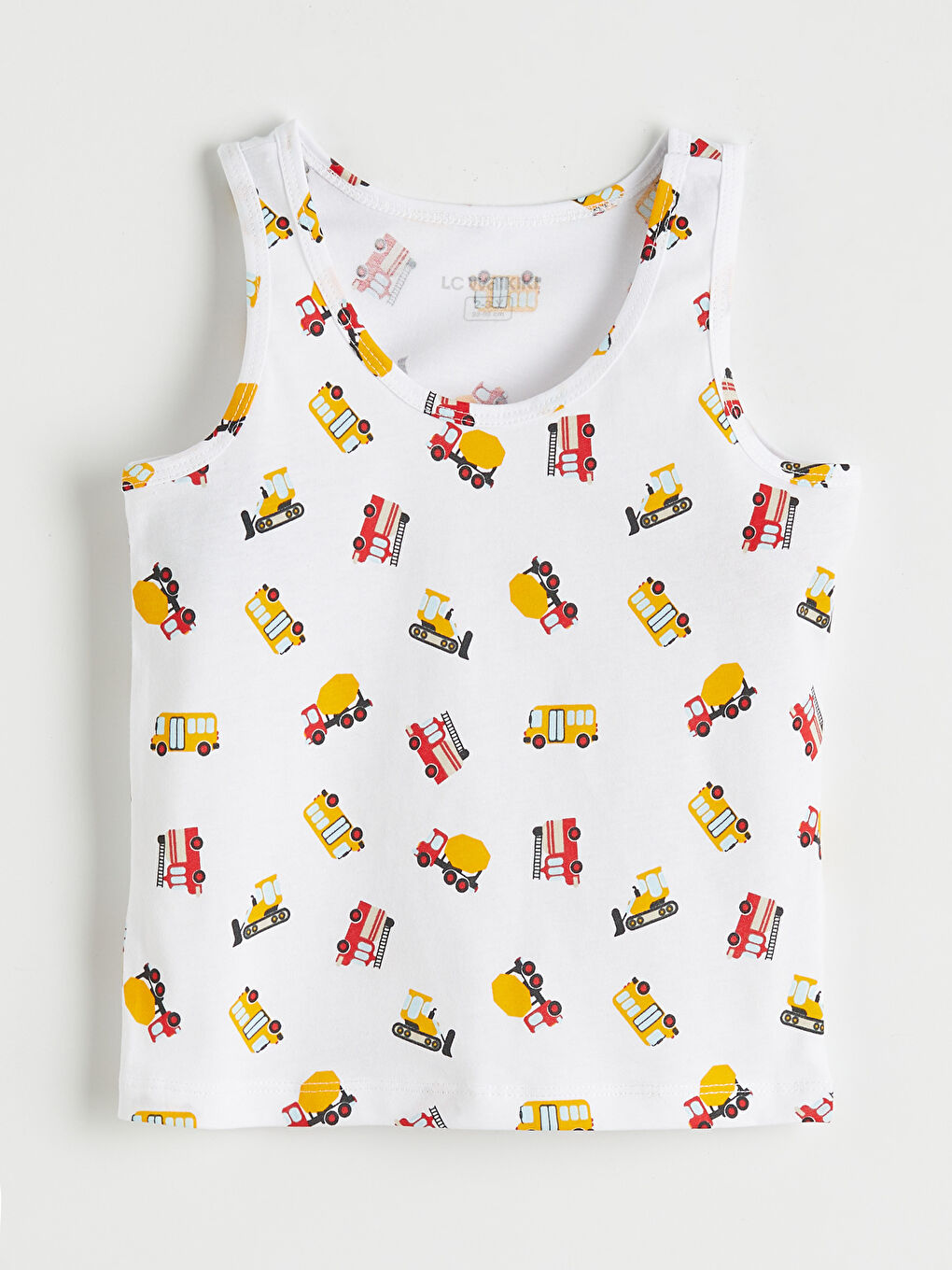 Ekru Bisiklet Yaka Erkek Çocuk Atlet 2'li-1