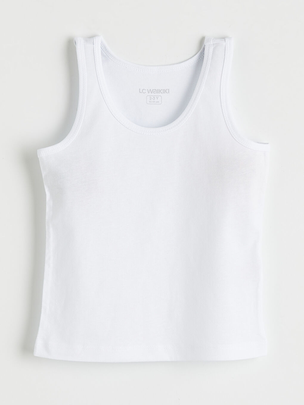 Ekru Bisiklet Yaka Erkek Çocuk Atlet 2'li-3