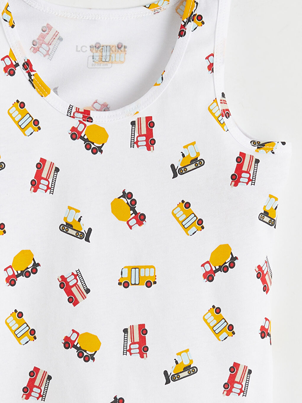 Ekru Bisiklet Yaka Erkek Çocuk Atlet 2'li-5