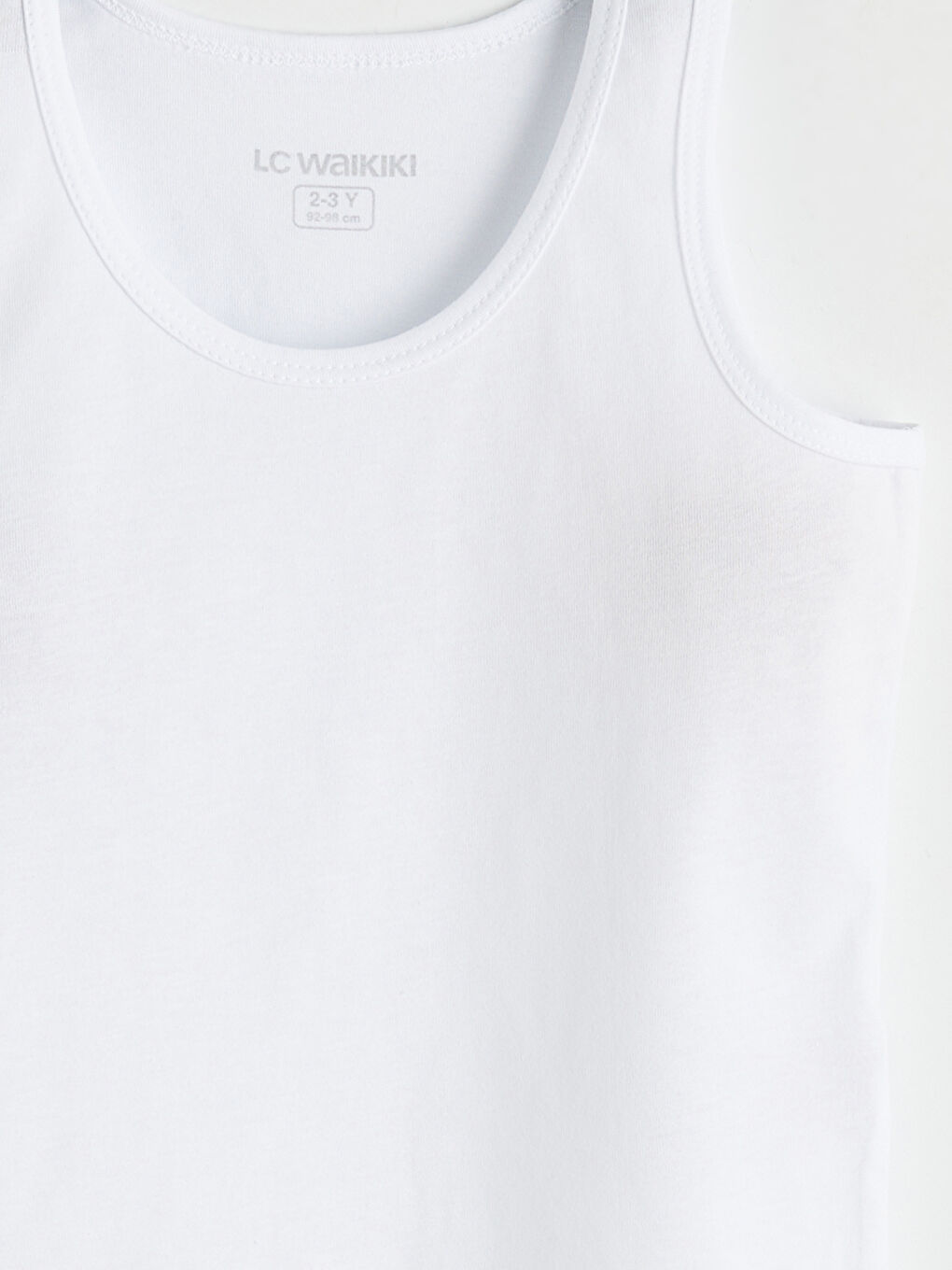 Ekru Bisiklet Yaka Erkek Çocuk Atlet 2'li-6