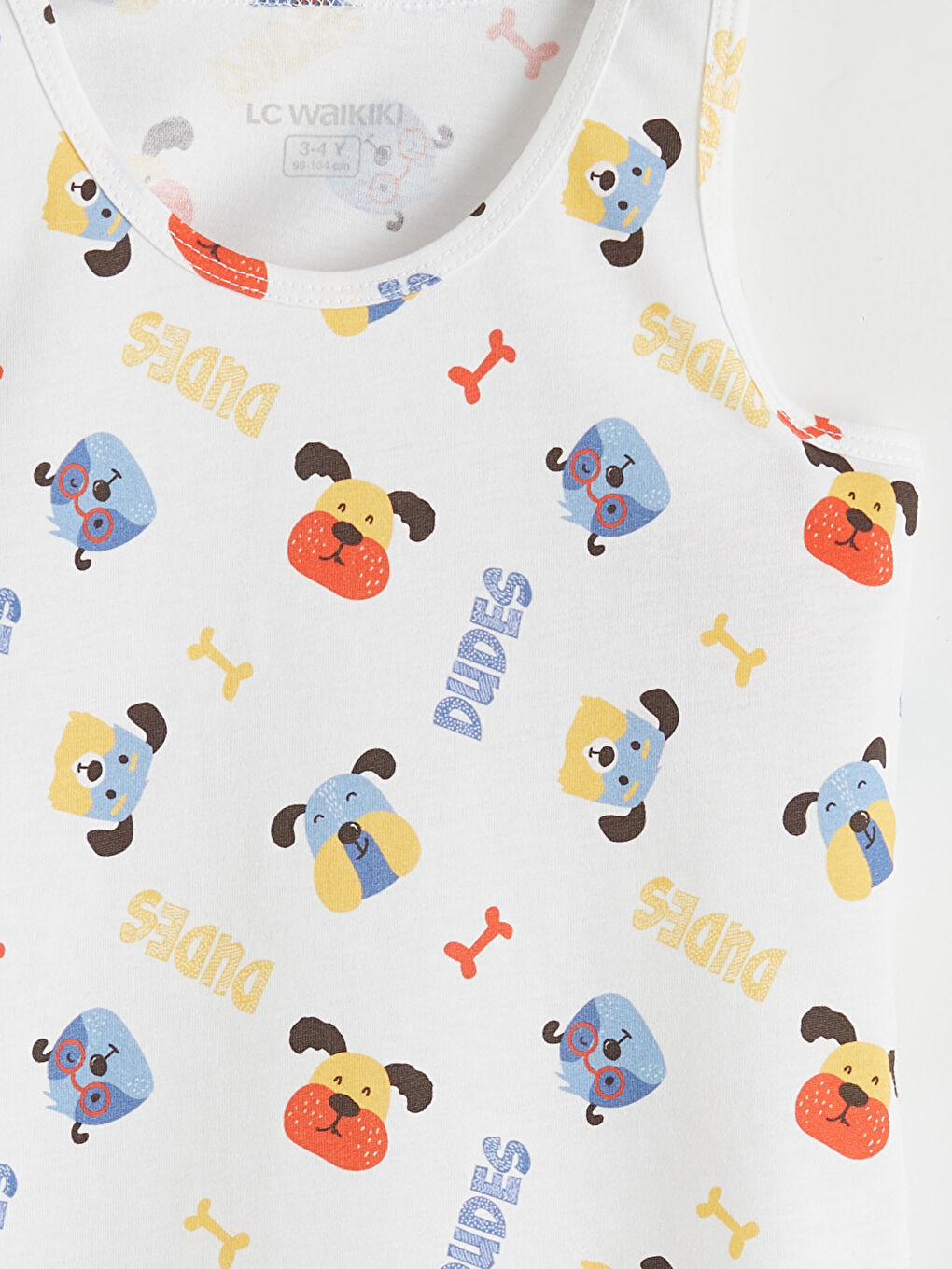 Beyaz Bisiklet Yaka Erkek Çocuk Atlet 2'li-5