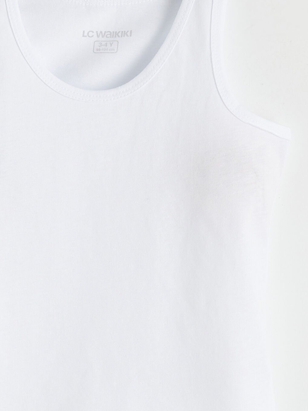 Beyaz Bisiklet Yaka Erkek Çocuk Atlet 2'li-6