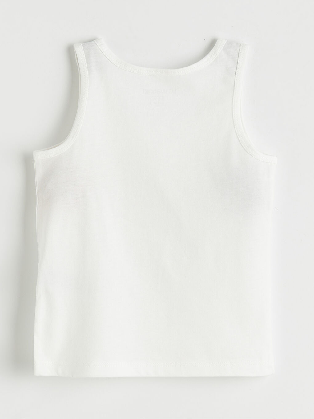 Beyaz Bisiklet Yaka Erkek Çocuk İç Giyim Atlet-1