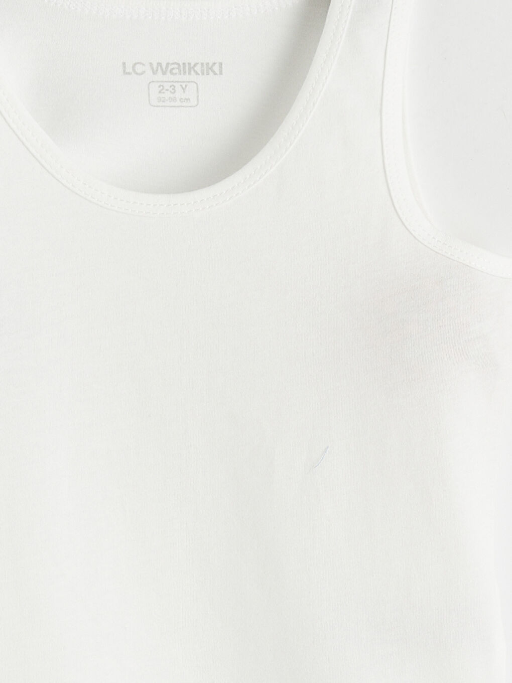 Beyaz Bisiklet Yaka Erkek Çocuk İç Giyim Atlet-2