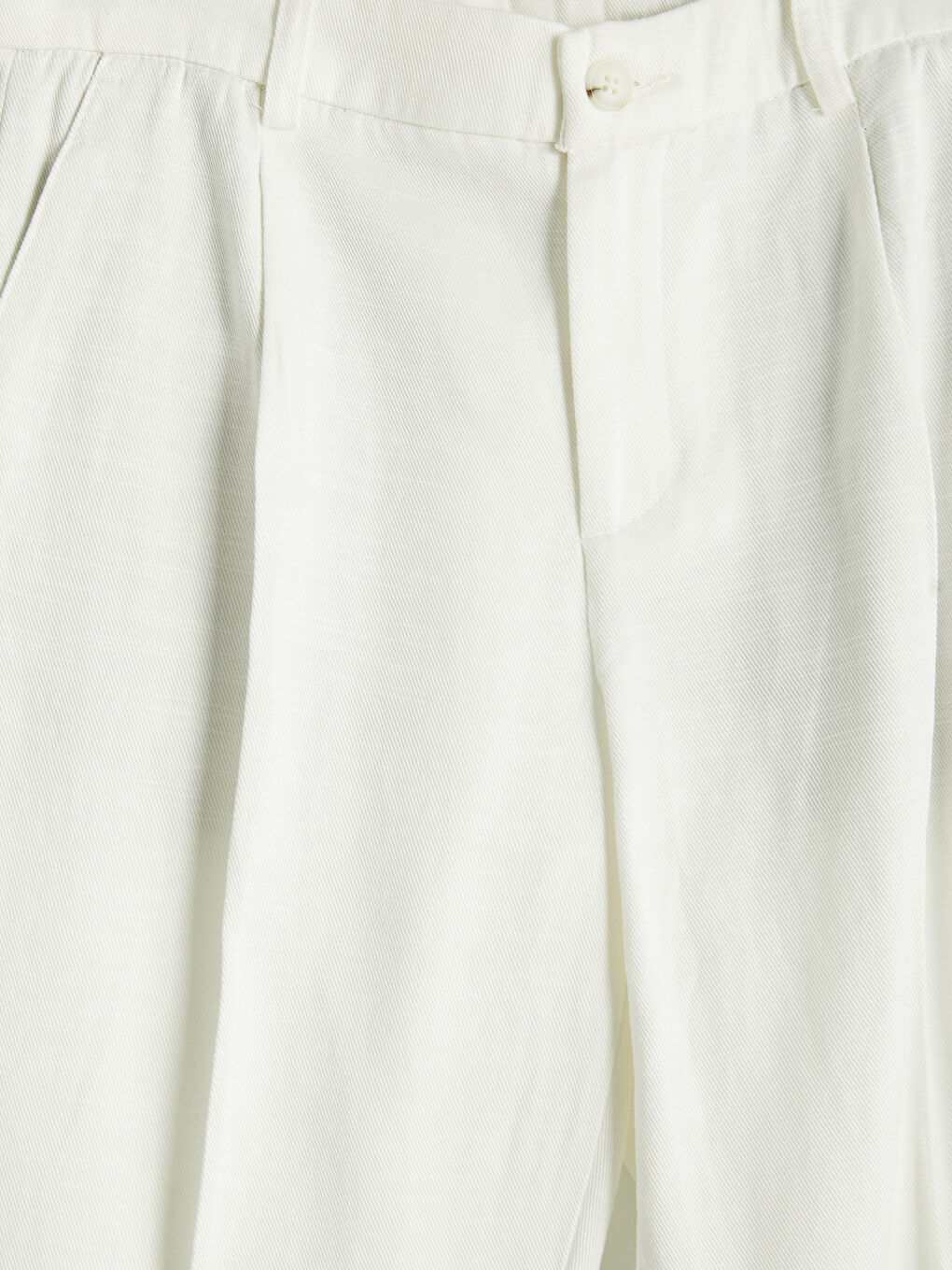 Ekru Regular Fit Erkek Pileli Pantolon-2