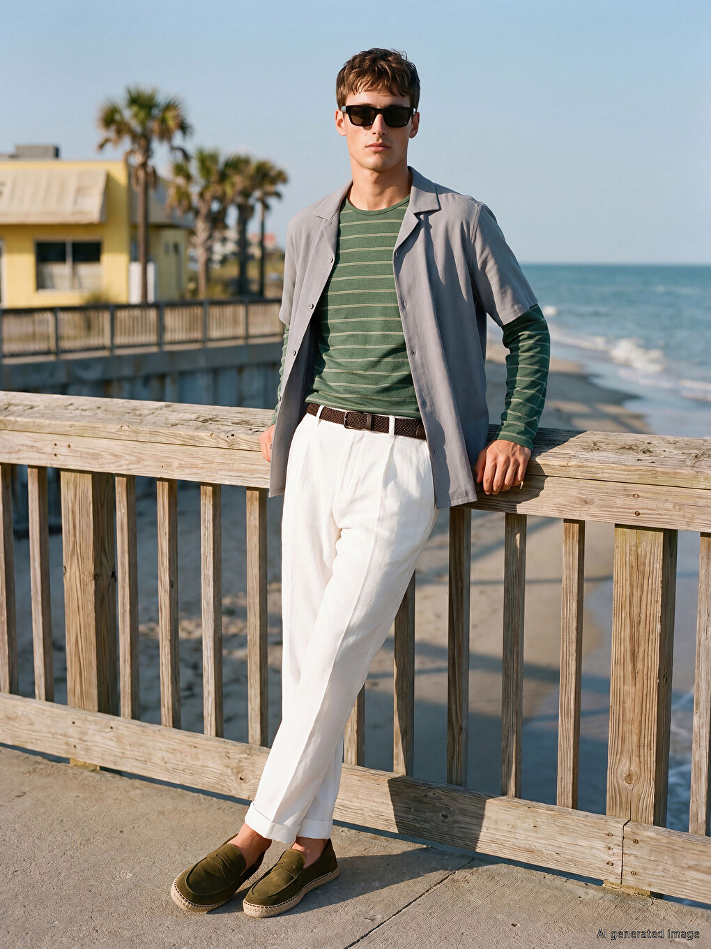 Regular Fit Men's Pleated Trousers