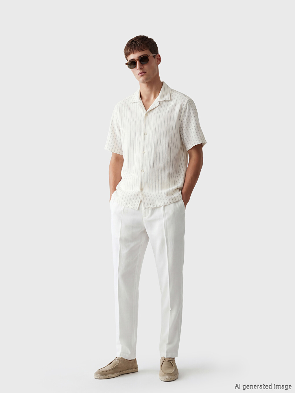 Regular Fit Men's Pleated Trousers-1