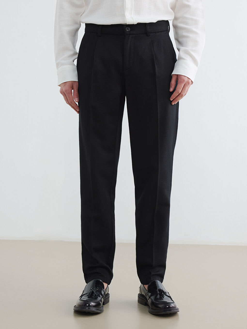 Regular Fit Men's Pleated Trousers-1
