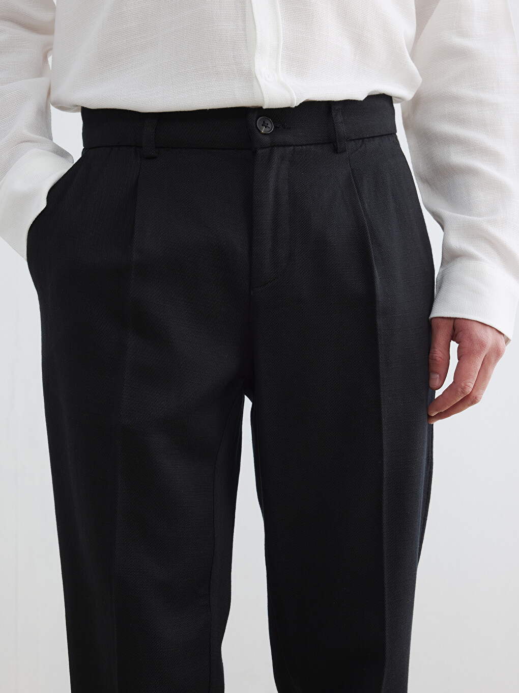 Regular Fit Men's Pleated Trousers-2