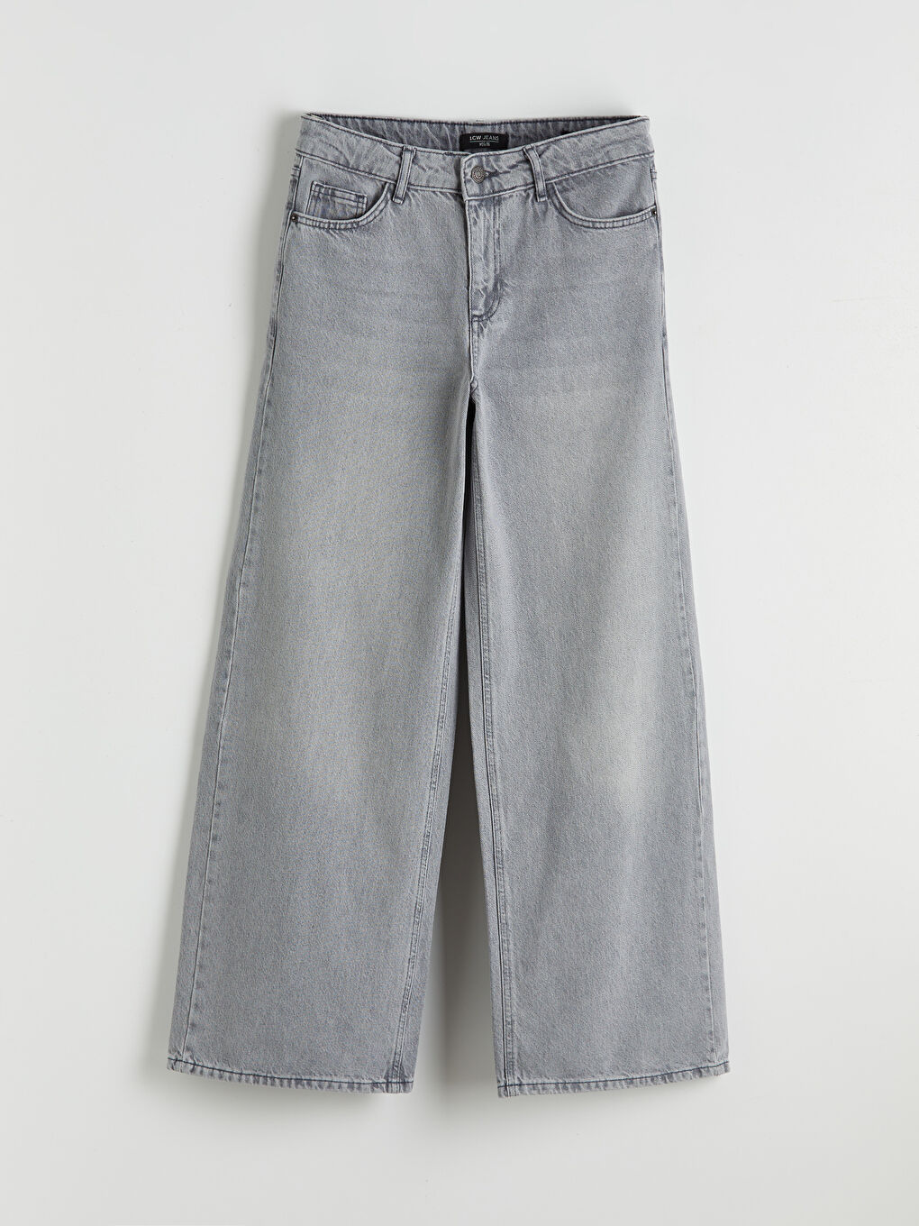 Gri Wideleg Kadın Jean Pantolon