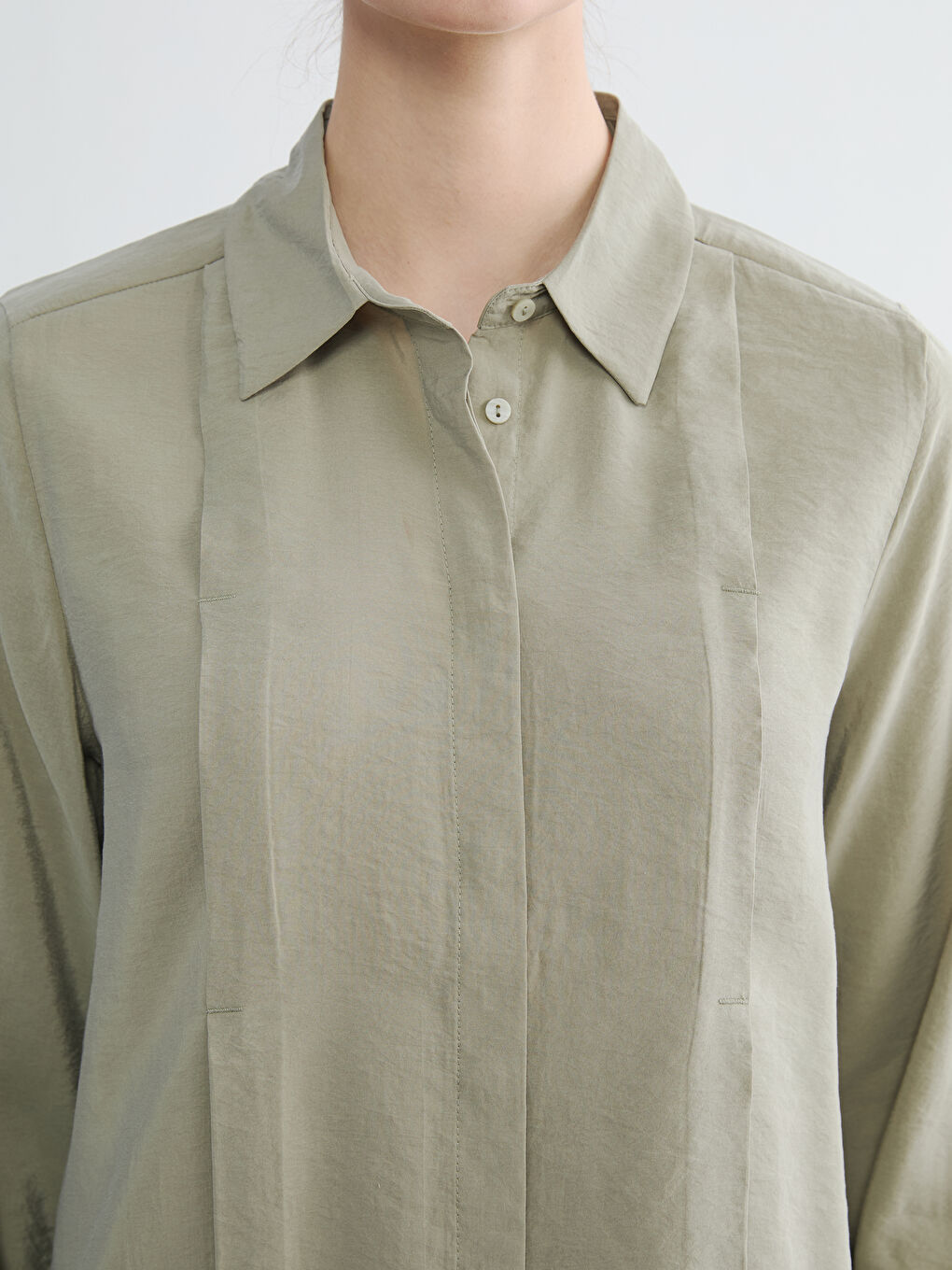 Yeşil Kadın Gömlek Tunik-2