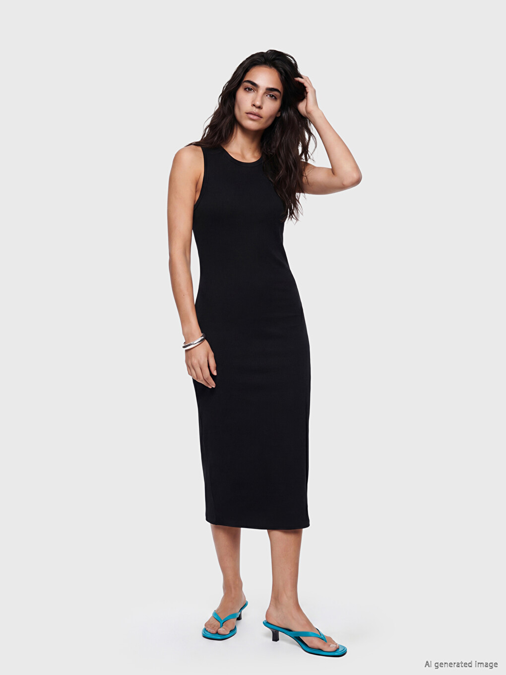 Woman Black Dress