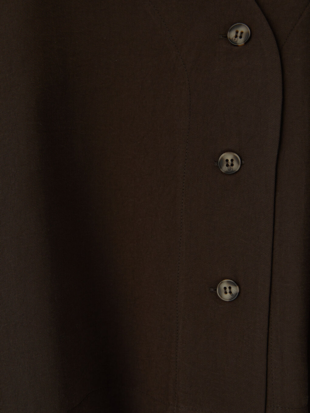 Kahverengi V Yaka Modal Karışımlı Bluz-2