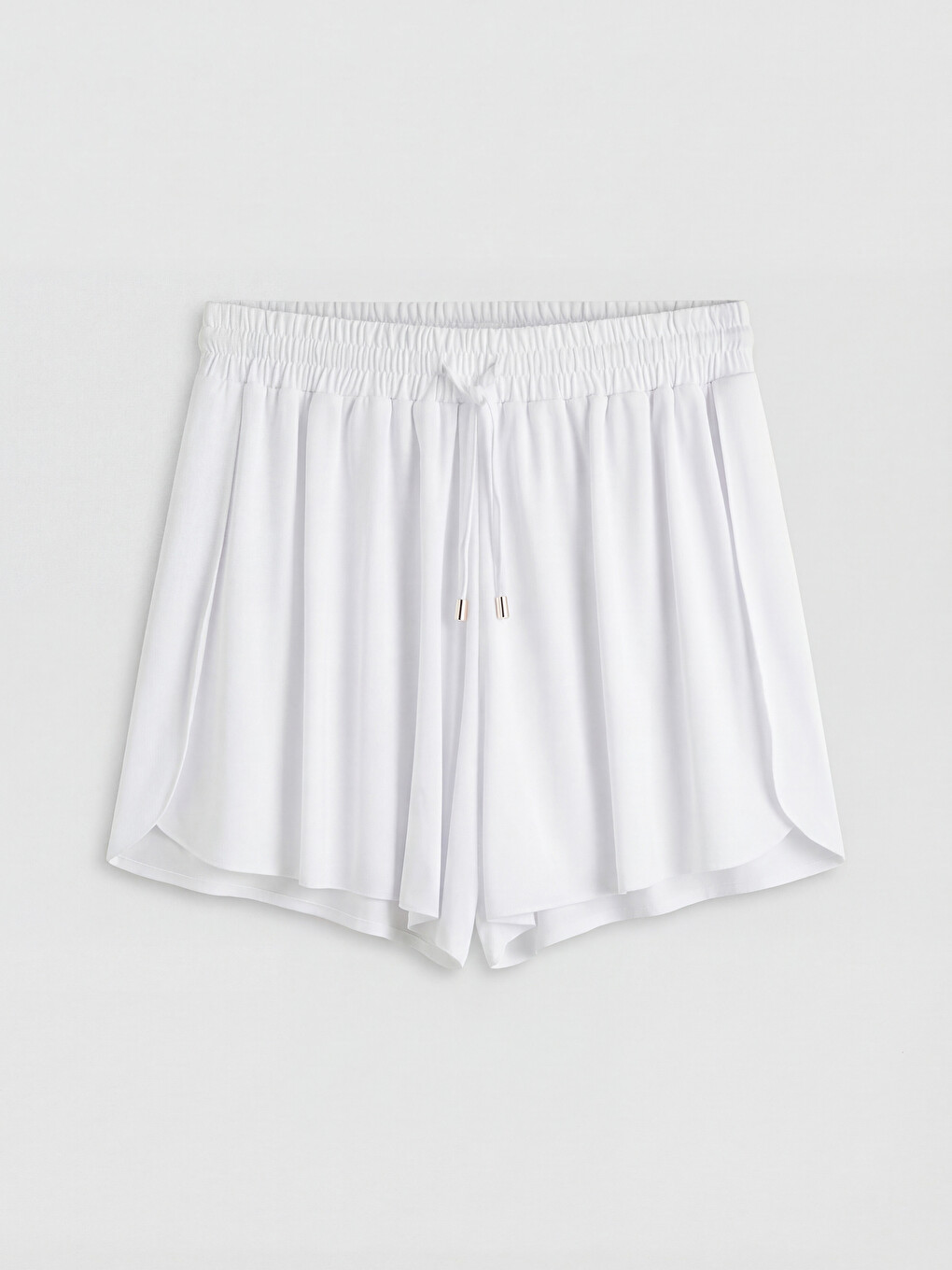Elastic Waist Pleated Women's Shorts-4