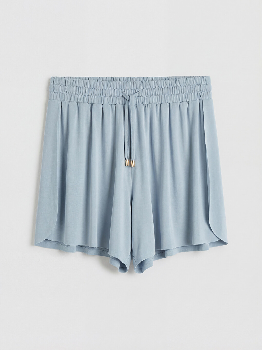 Shorts Femme Plissés À Taille Élastiquée-4