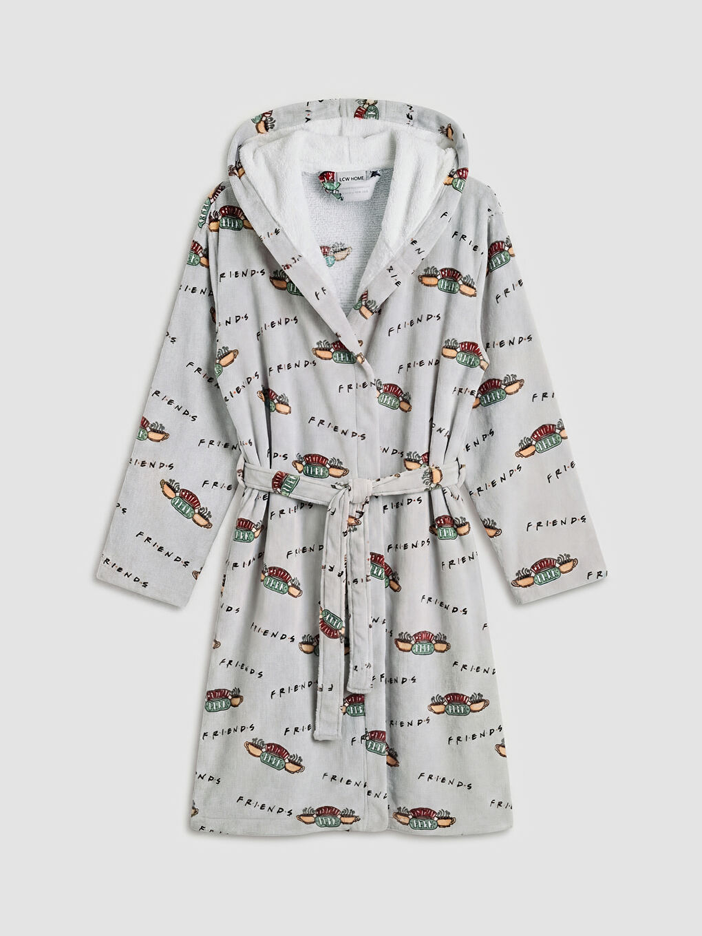 Karışık Friends Baskılı Pamuklu Erkek Bornoz -2