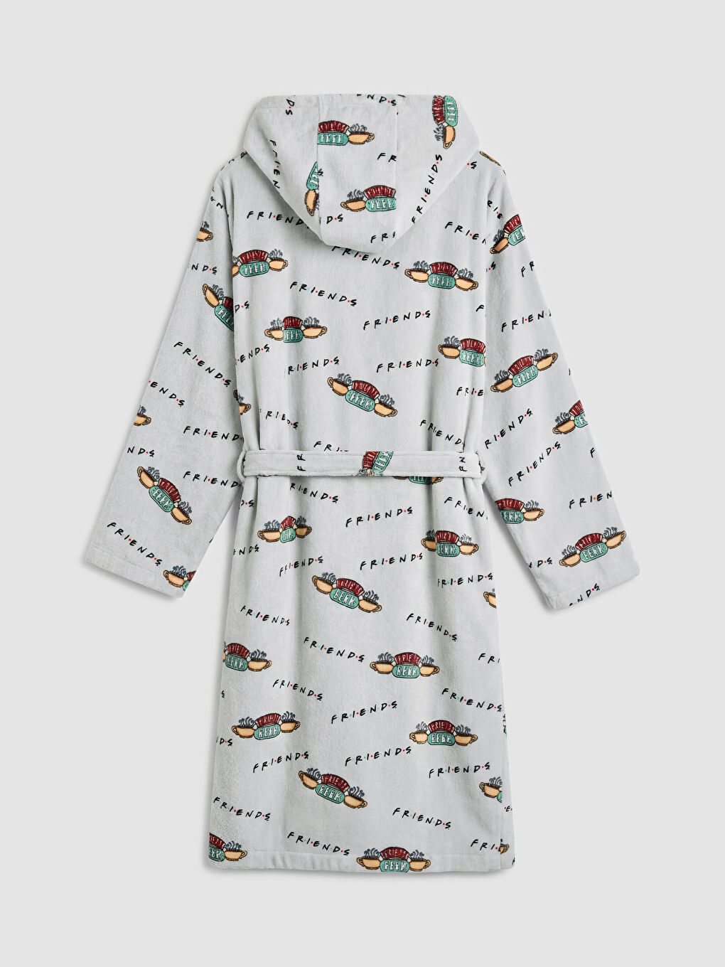 Karışık Friends Baskılı Pamuklu Erkek Bornoz -3
