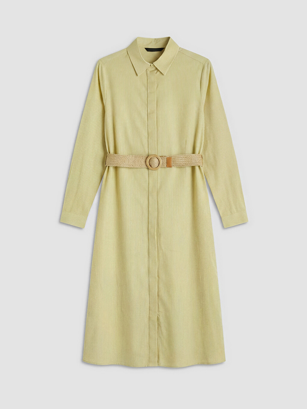 Frau Grün Hemdblusenkleid-4