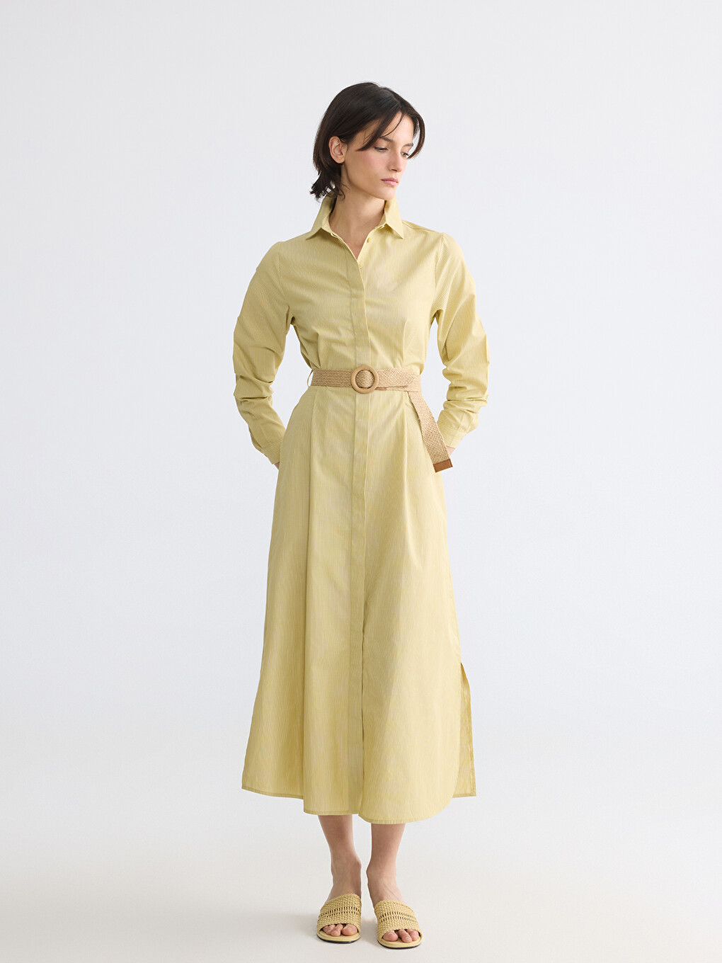 Frau Grün Hemdblusenkleid-1